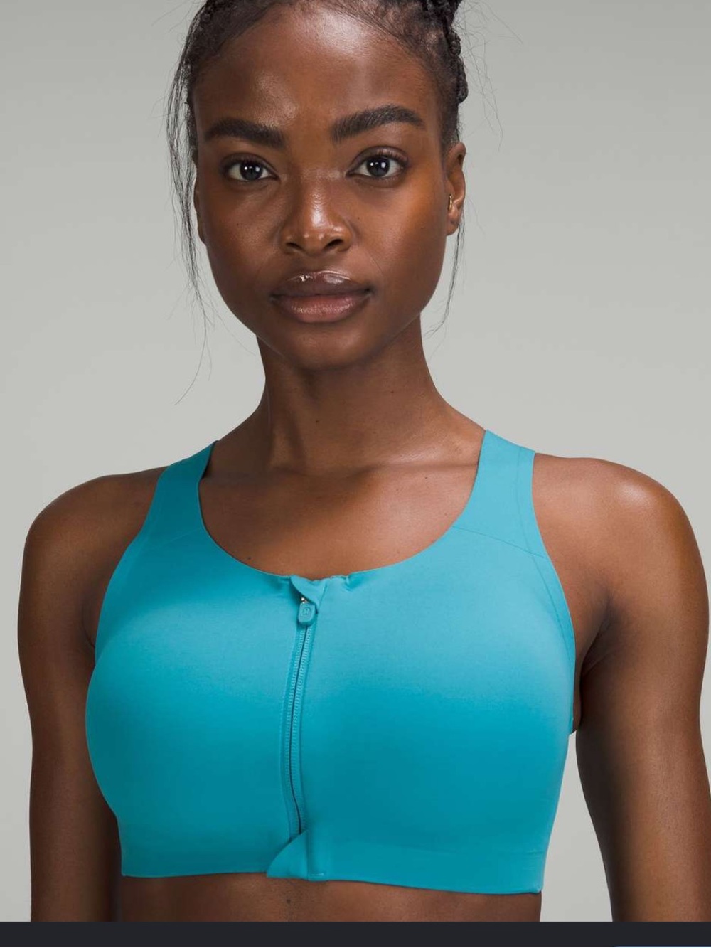 Lululemon Athletica Enlite Front-Zip Bra Oceanic Blue 32DD
